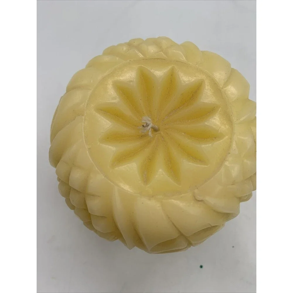 Figural Pineapple Shaped Candle Yellow 19 oz. 5.5